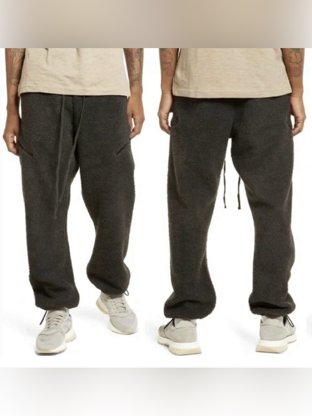 Fear of God Iron Charcoal Sherpa Fleece Joggers